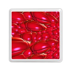 Red Abstract Cherry Balls Pattern Memory Card Reader (square)  by Amaryn4rt