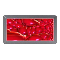 Red Abstract Cherry Balls Pattern Memory Card Reader (mini)