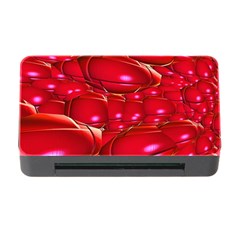 Red Abstract Cherry Balls Pattern Memory Card Reader With Cf