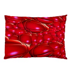 Red Abstract Cherry Balls Pattern Pillow Case (two Sides) by Amaryn4rt