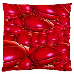 Red Abstract Cherry Balls Pattern Large Cushion Case (two Sides) by Amaryn4rt