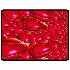 Red Abstract Cherry Balls Pattern Double Sided Fleece Blanket (large) 