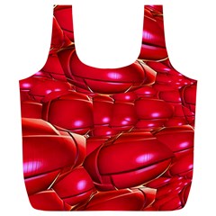 Red Abstract Cherry Balls Pattern Full Print Recycle Bags (l) 