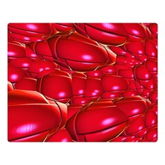 Red Abstract Cherry Balls Pattern Double Sided Flano Blanket (large) 