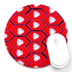 Red Bee Hive Round Mousepads by Amaryn4rt