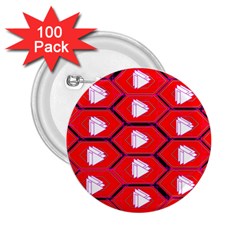 Red Bee Hive 2 25  Buttons (100 Pack) 