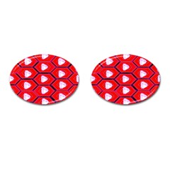 Red Bee Hive Cufflinks (oval)