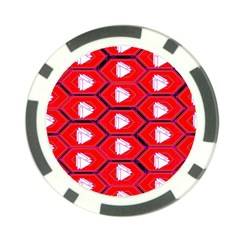 Red Bee Hive Poker Chip Card Guard (10 Pack)