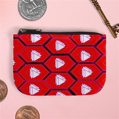 Red Bee Hive Mini Coin Purses