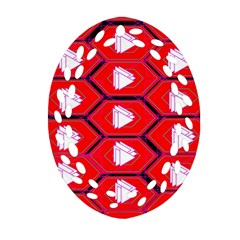 Red Bee Hive Ornament (oval Filigree)