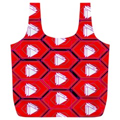 Red Bee Hive Full Print Recycle Bags (l) 