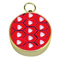 Red Bee Hive Gold Compasses