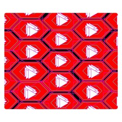 Red Bee Hive Double Sided Flano Blanket (small)  by Amaryn4rt