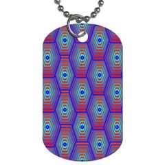 Red Blue Bee Hive Dog Tag (two Sides)