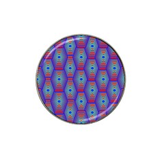 Red Blue Bee Hive Hat Clip Ball Marker (4 Pack)