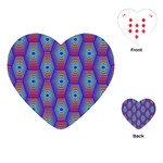 Red Blue Bee Hive Playing Cards (Heart)  Front