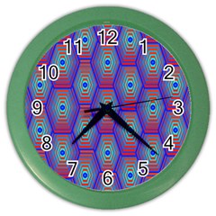 Red Blue Bee Hive Color Wall Clocks