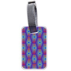 Red Blue Bee Hive Luggage Tags (two Sides) by Amaryn4rt