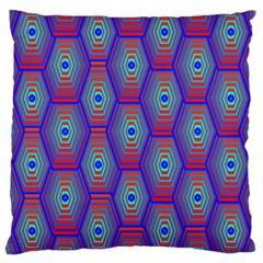 Red Blue Bee Hive Large Cushion Case (two Sides)