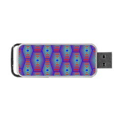 Red Blue Bee Hive Portable Usb Flash (one Side) by Amaryn4rt