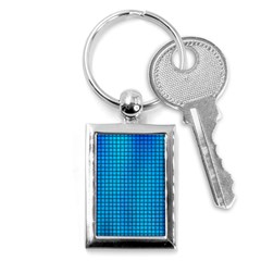 Seamless Blue Tiles Pattern Key Chains (rectangle) 