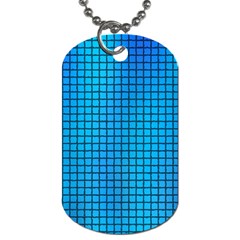 Seamless Blue Tiles Pattern Dog Tag (two Sides)