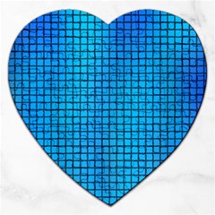 Seamless Blue Tiles Pattern Jigsaw Puzzle (heart)