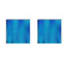 Seamless Blue Tiles Pattern Cufflinks (square)