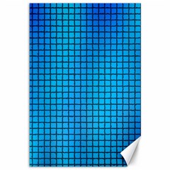 Seamless Blue Tiles Pattern Canvas 12  X 18  