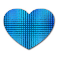 Seamless Blue Tiles Pattern Heart Mousepads