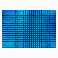 Seamless Blue Tiles Pattern Large Glasses Cloth