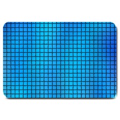 Seamless Blue Tiles Pattern Large Doormat 