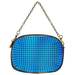 Seamless Blue Tiles Pattern Chain Purses (one Side) 