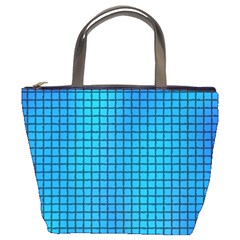 Seamless Blue Tiles Pattern Bucket Bags by Amaryn4rt