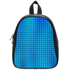 Seamless Blue Tiles Pattern School Bags (small) 