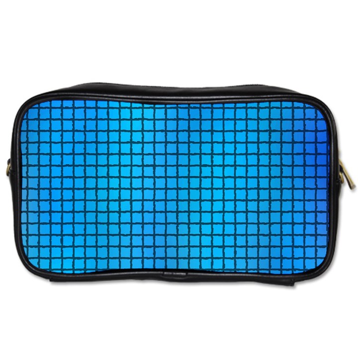 Seamless Blue Tiles Pattern Toiletries Bags