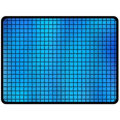 Seamless Blue Tiles Pattern Fleece Blanket (large) 