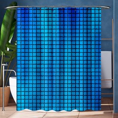 Seamless Blue Tiles Pattern Shower Curtain 60  X 72  (medium) 