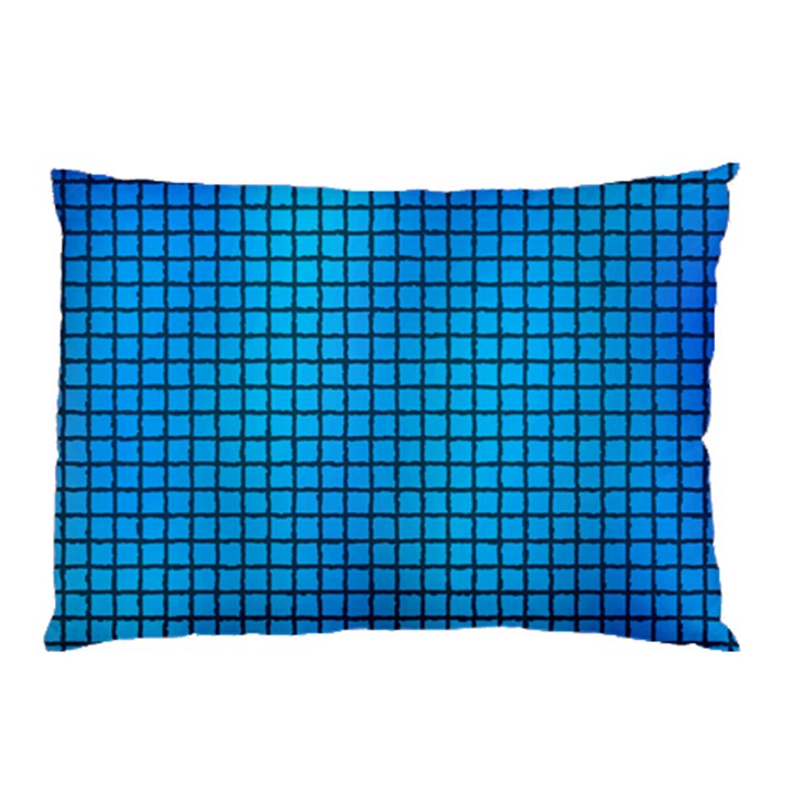 Seamless Blue Tiles Pattern Pillow Case (Two Sides)