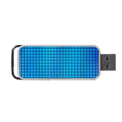 Seamless Blue Tiles Pattern Portable Usb Flash (one Side)