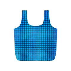 Seamless Blue Tiles Pattern Full Print Recycle Bags (s) 