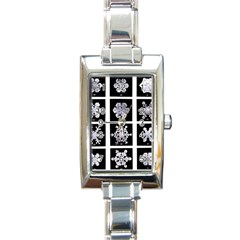 Snowflakes Exemplifies Emergence In A Physical System Rectangle Italian Charm Watch by Amaryn4rt