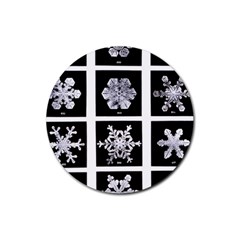 Snowflakes Exemplifies Emergence In A Physical System Rubber Coaster (round)  by Amaryn4rt