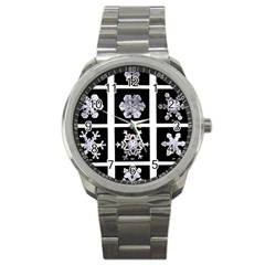 Snowflakes Exemplifies Emergence In A Physical System Sport Metal Watch by Amaryn4rt