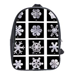 Snowflakes Exemplifies Emergence In A Physical System School Bags(large)  by Amaryn4rt