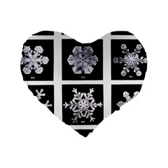 Snowflakes Exemplifies Emergence In A Physical System Standard 16  Premium Heart Shape Cushions by Amaryn4rt