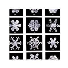 Snowflakes Exemplifies Emergence In A Physical System Small Satin Scarf (square) by Amaryn4rt