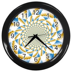 Tech Neon And Glow Backgrounds Psychedelic Art Psychedelic Art Wall Clocks (black)