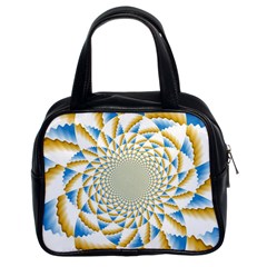 Tech Neon And Glow Backgrounds Psychedelic Art Psychedelic Art Classic Handbags (2 Sides)