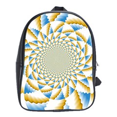 Tech Neon And Glow Backgrounds Psychedelic Art Psychedelic Art School Bags (xl)  by Amaryn4rt